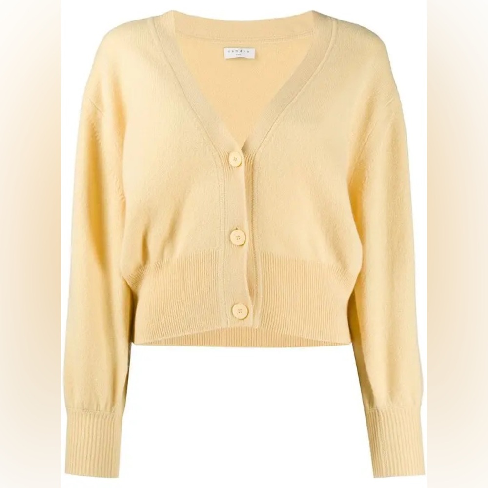 NWT Sandro Yellow Cardigan